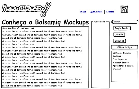 Modelo do blog Isso Mesmo