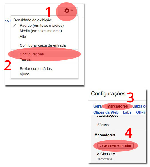 Criando marcadores no Gmail Parte 1