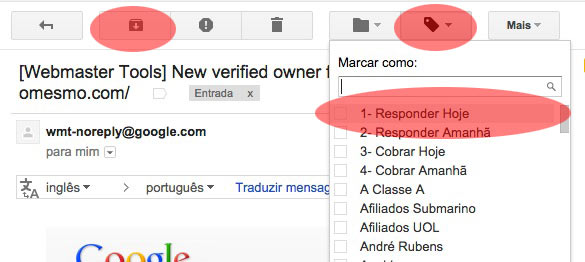 Escolhendo Marcadores e Arquivando