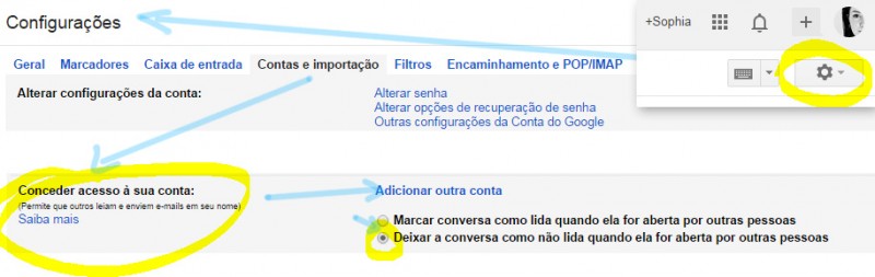 Conceder acesso a uma conta Gmail